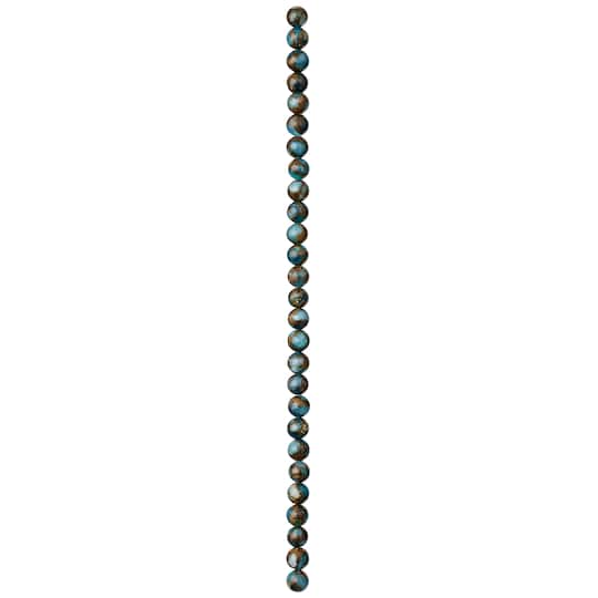 12 Pack: Light Blue Impression Jasper Round Beads, 6mm by Bead Landing™
